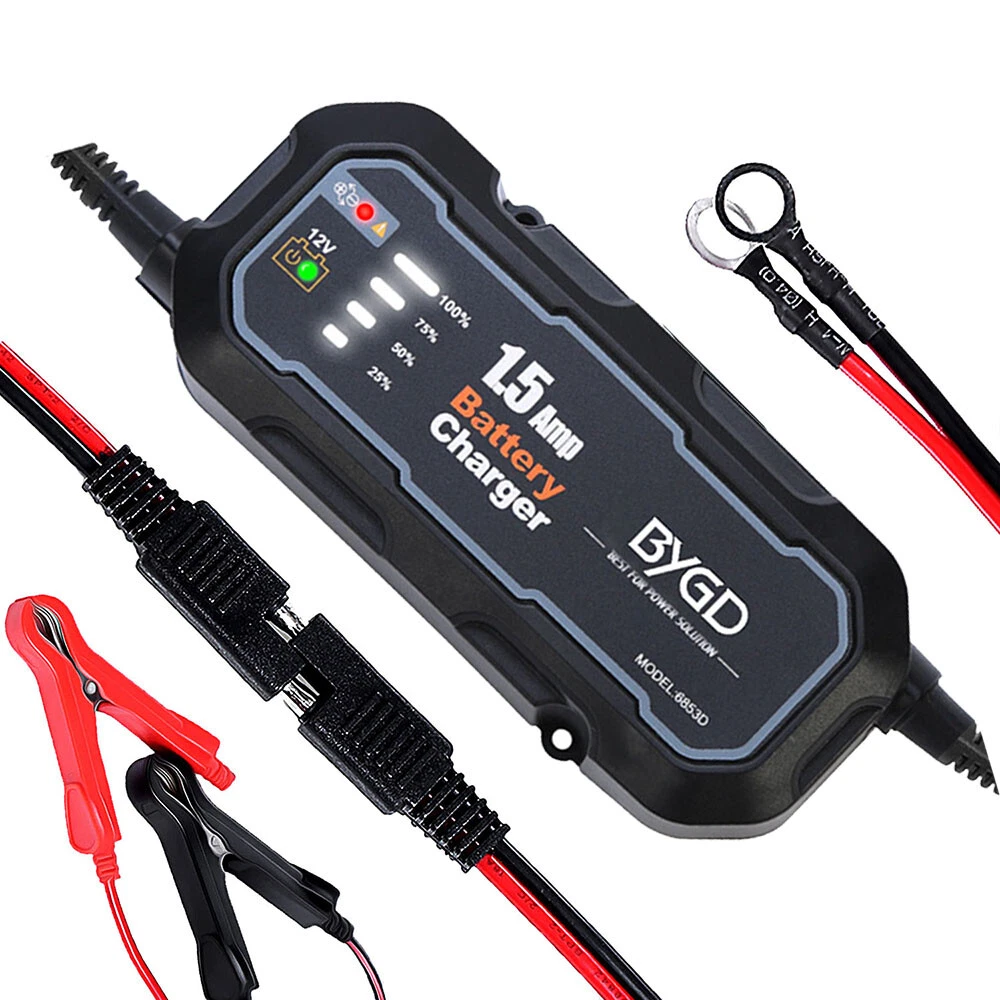 SAE Car Battery Charger Maintainer Motorcycle Trickle Float For 12V Battery