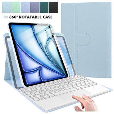 360° Hülle mit Touchpad QWERTZ Tastatur Für iPad 7/8/9/10th Air 6 5 4 3 Pro 11