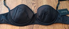 Frederick's Of Hollywood Amalisa Black Satin  Mesh Lined Bra Size Small NWT