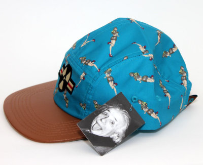 NWT MANHATTAN PROJECT ATOMIC Pinup Girl Blue w/ Brown Bill Baseball Cap One Size