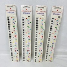 Lot 4 Pks Mrs Grossmans Design Lines Border Rainbow Music Notes and B&W Keyboard