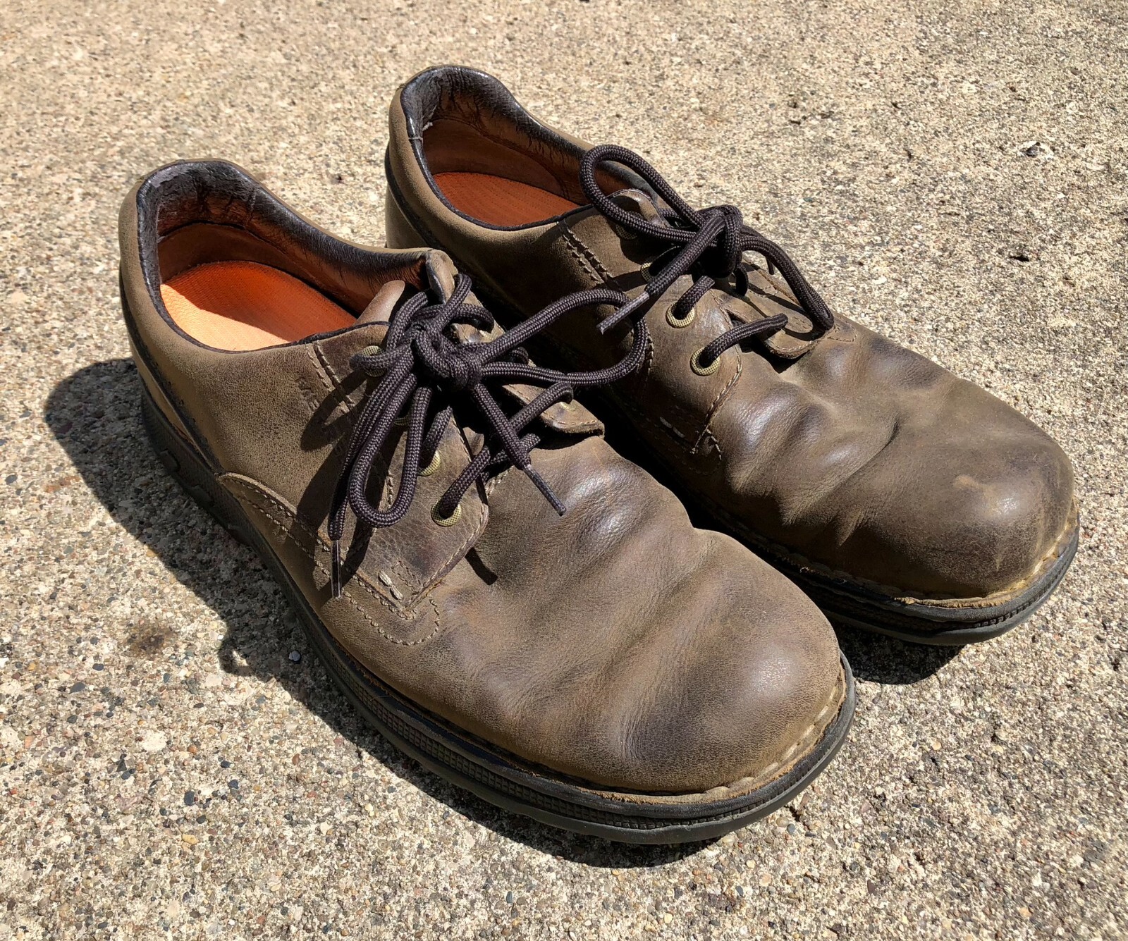 Merrell Leather Shoes Mens Brown World Rambler Casual Lace-Up