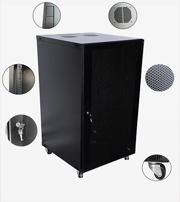 18u Wall Mount Network Server Cabinet Rack Enclosure Door Lock