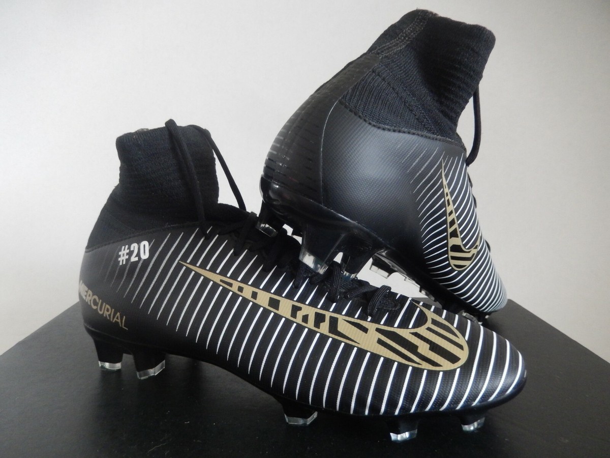 NIKE JR MERCURIAL SUPERFLY V FG ID BLACK-GOLD SZ 4.5Y-WOMENS