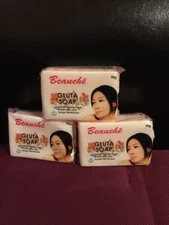3 Bars BEAUCHE INTERNATIONAL GLUTA SOAP SUPER WHITENING LOT OF 3 SOAPS