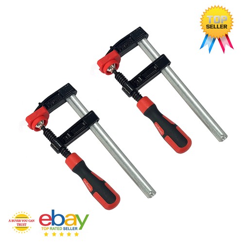 HD Handle F Clamp 50 x 150mm 2 pcs Heavy Duty Cast Iron Metal Clamp - Picture 2 of 2