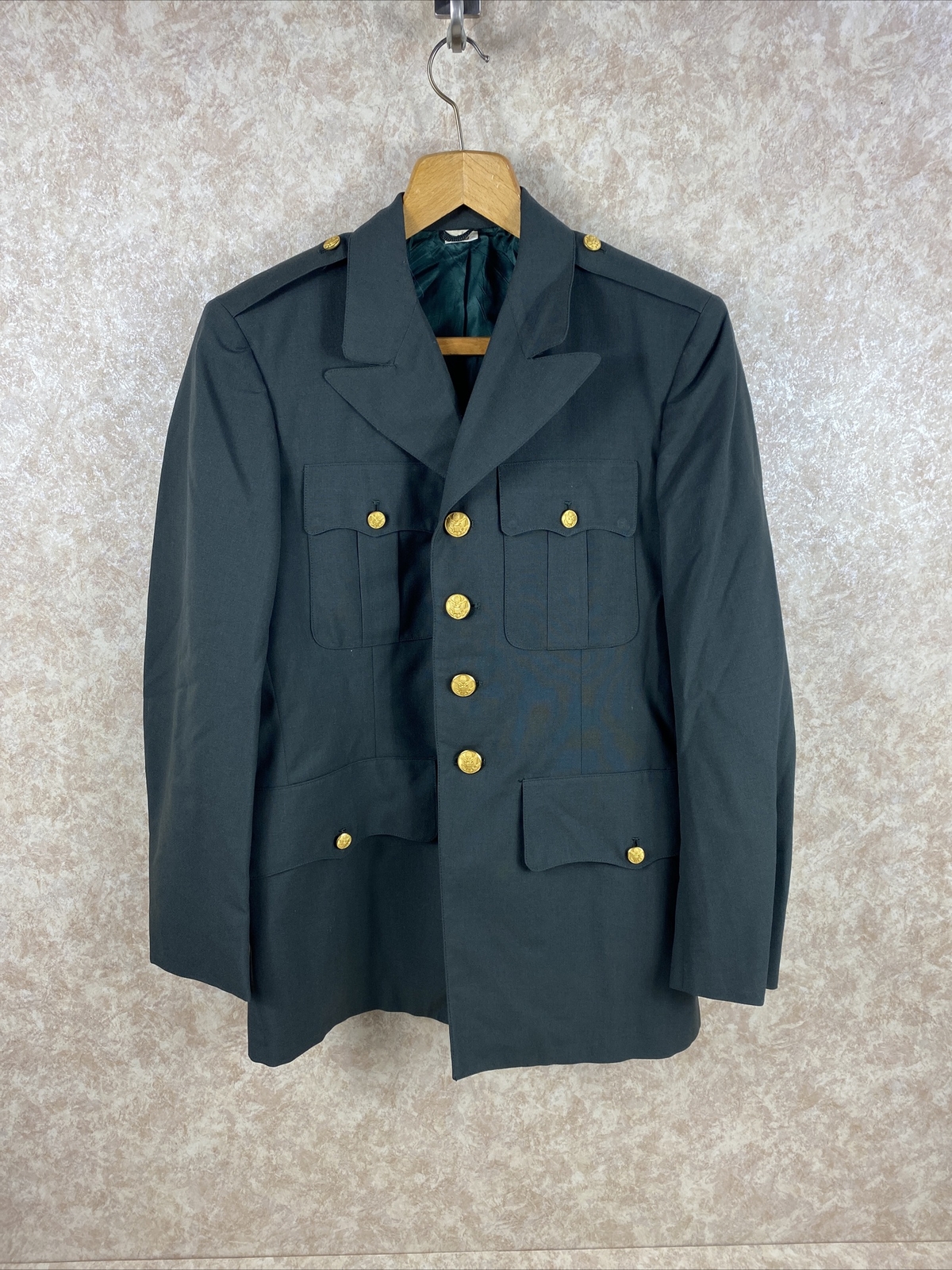 Vtg Men's Military 37R Army Green 4-Button Coat Uniform Jacket | eBay