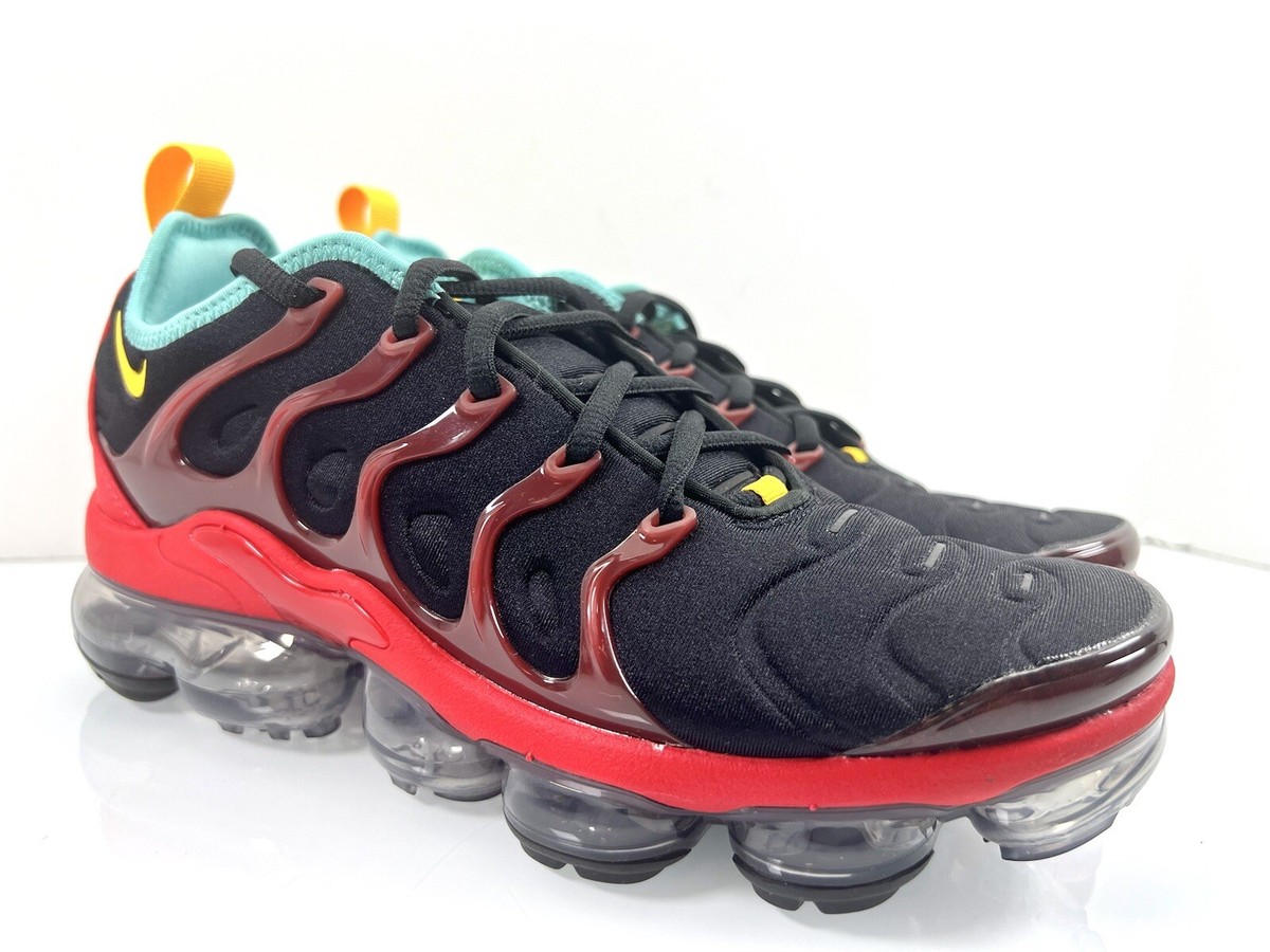 NIKE AIR VAPORMAX PLUS BLACK UNIVERSITY GOLD RED DX1795 001 sz 8
