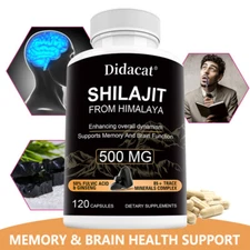 Himalayan Shilajit, 500mg, Organic, Extremely Potent, 50% Fulvic Acid & Ginseng