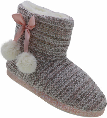 Damen Hausschuhe Winter - Baumwolle Fleece, Rutschfeste Sohle, Bequem & Warm