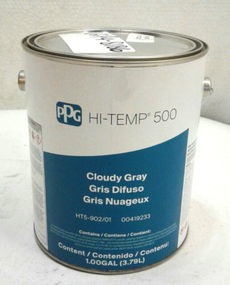 PPG Hi-Temp 500 HT5-902/01 00419233 Cloudy Gray Heat Resistant Coating 1 Gallon