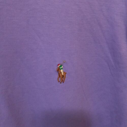 POLO RALPH LAUREN Men's Purple Cotton Polo Shirt Casual Career Everyday XL - 第 2/4 張圖片