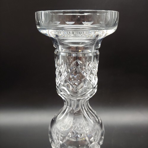 Waterford Crystal Reversible Candle Holder Pair, 7.5" Tall vtg Clear Candlestick - Picture 6 of 11