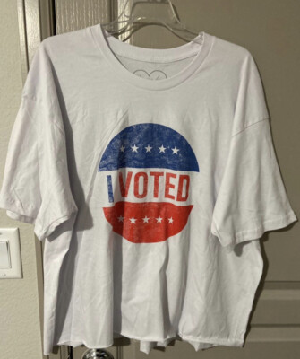 Obsessive Love Womens 2X I VOTED T-Shirt