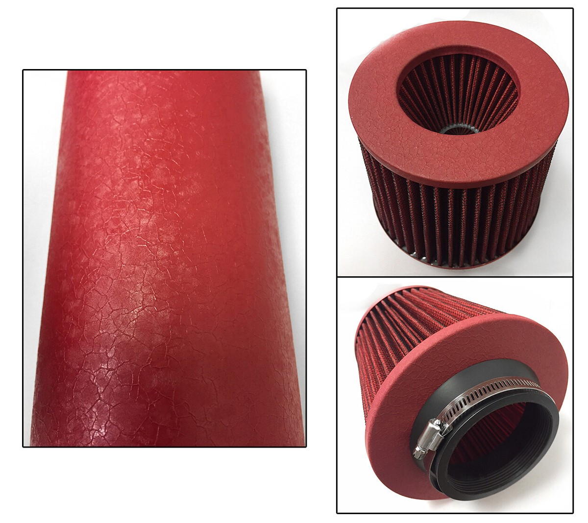 Coated Red For 1993-1997 Eagle Vision 3.3L 3.5L V6 Air Intake Kit