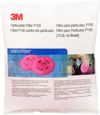 3M 2091 P100 Replacement Particulate For Filter 6000 7000 Series Respirator 1 PR