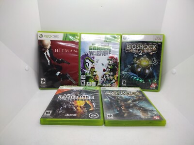 Xbox 360 Game Lot Hitman Plants Vs Zombies BioShock 2 Battlefield 