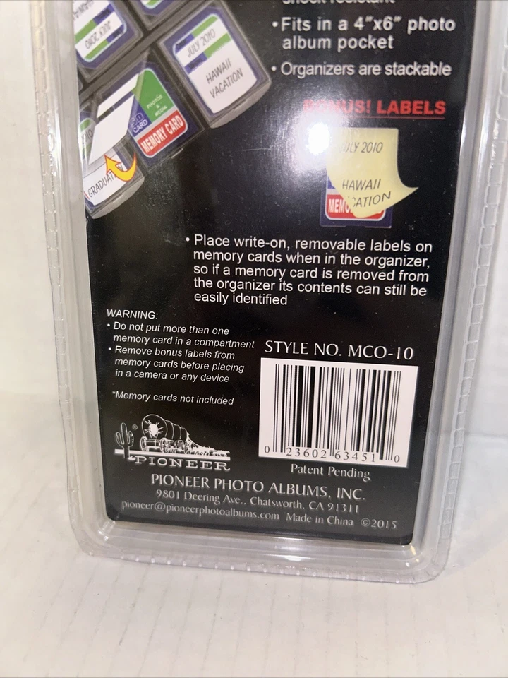 Álbumes de fotos Pioneer Mc010 organizador de tarjetas de memoria 10 compartimentos Foto 4 de 4
