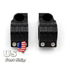 USA For 37mm Clipon Bracket Handlebar Clamp Regular Fork BLK Right&Left Clipons