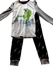 Saint Eve Boys Pajamas Dinosaur 2 Piece Shirt Pants Long Sleeve Size 10 New