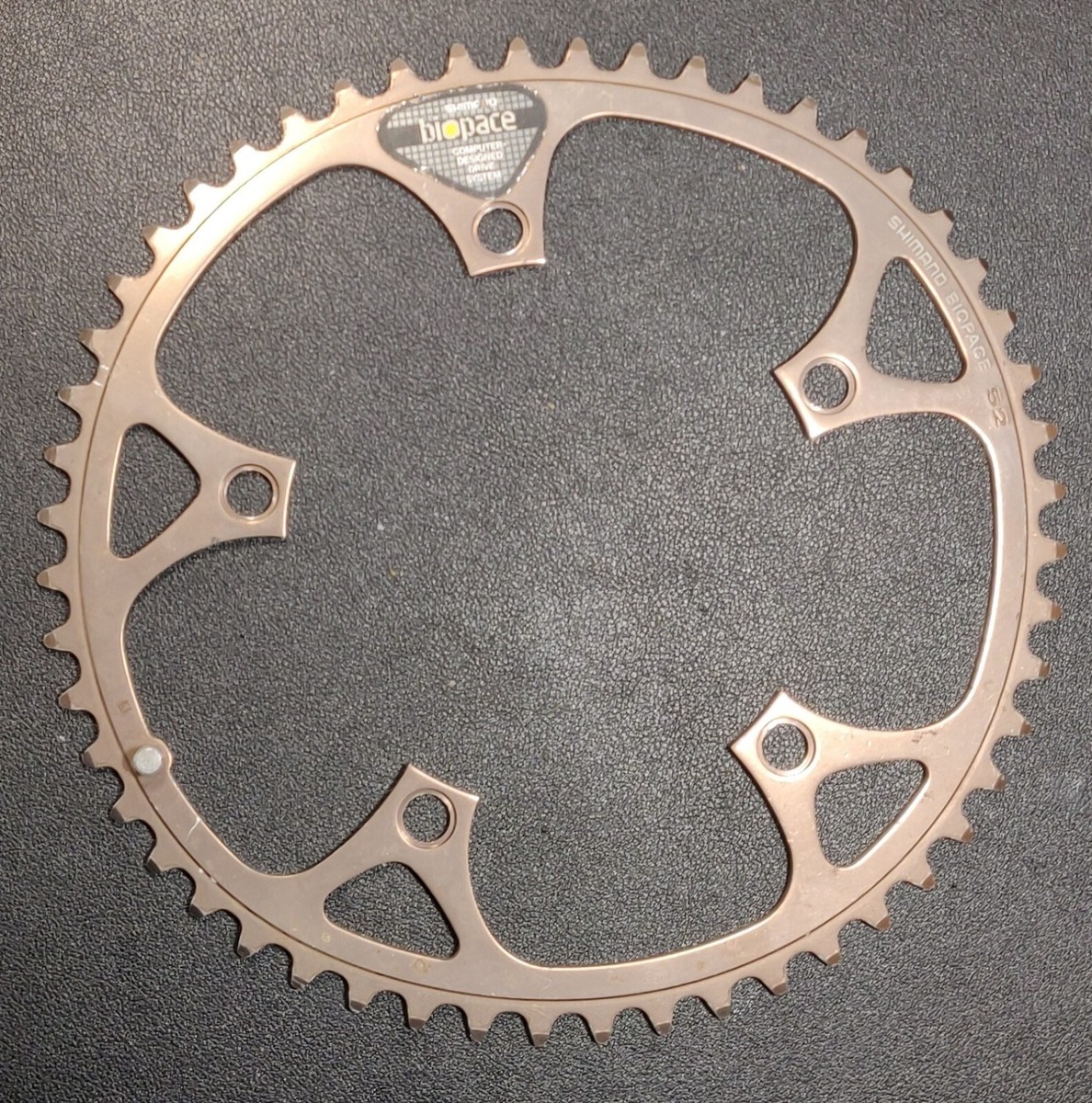 Shimano Biopace Elliptical Chainring 52t 130mm BCD oval Bronze
