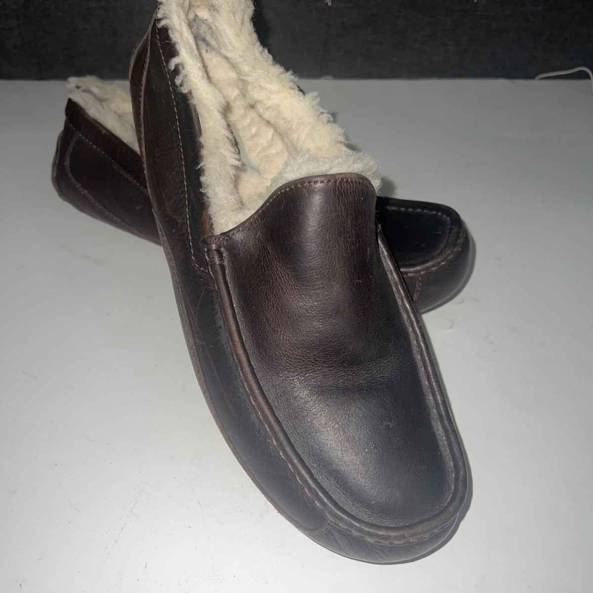 UGG Men Size 10 Brown Ascot Casual Low Top Shear Lining Loafer Shoes Ascot Slipper for Men | UGG® main image 2
