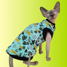 Sphynx Cat Shirt Jungle Leopard - Clothes Clothing Cotton Coat Jumper Vest Top