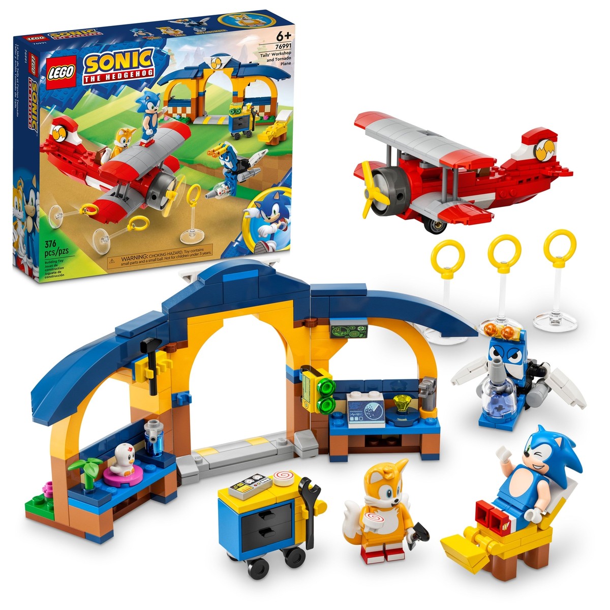LEGO SONIC: Tails' Workshop and Tornado Plane (76991) 673419376006