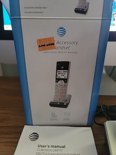 AT&T Accessory Handset with Caller ID/ Call Waiting Cordless Phone Silver C80107 - Picture 2 of 8