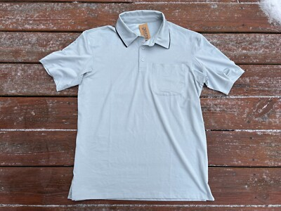 #ad Duluth Trading Pressure Cooker Standard Fit Mens Short Sleeve Polo Gray Medium $26.99