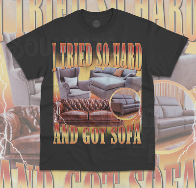 I Tried So Hard And Got Sofa T-Shirt Funny Meme Joke Gift Unisex Shirt