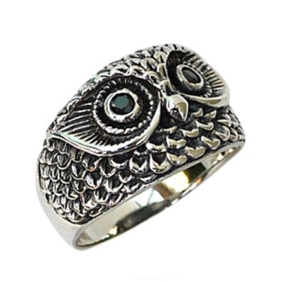 Eule Silberring Owl Siegel Amulett 925 Celtic Ring Eagle Keltenschmuck Silber