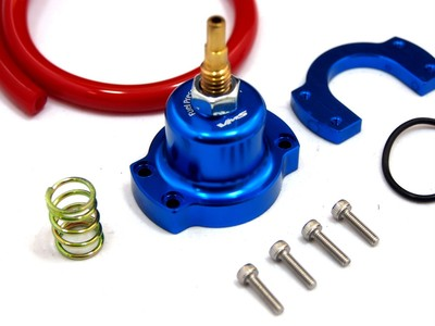 #ad #ad HONDA ACURA RACING ADJUSTABLE FPR FUEL PRESSURE REGULATOR RISER GAUGE KIT BLUE $28.95