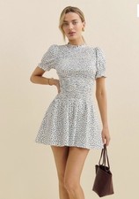 NEW Reformation Leannah Floral Smocked Dress Size 12