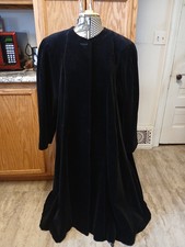 Vintage Cattiva J.L. Deball Velvet Black Opera Glamour Long Coat-Pre-owned USA