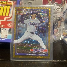 Yamamoto 12 /50 2026 Topps Series 1 - 1991 Design GOLD CRACKLE FOIL - Dodgers