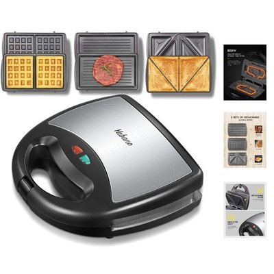 Compact Non-Stick Sandwich Maker with Cool Touch Handle - Ideal for Quick Meals