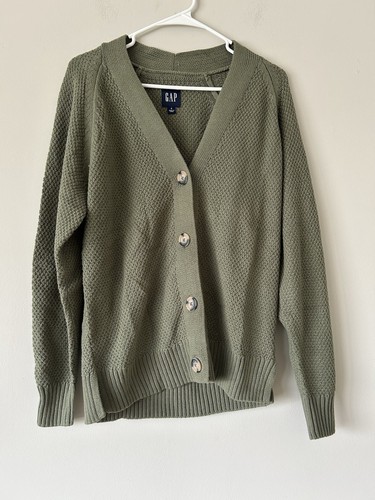 Gap Green Button Front 100% Cotton Size Small Chic Career Staple Piece Sold Out - Picture 14 of 14