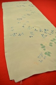 Vintage Japanese Silk Kimono Fabric Textile Remnant Craft Material 37"/CR51/50