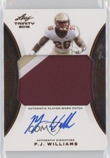 2015 Leaf Trinity Patch Signatures Bronze PJ Williams #PA-PJW Patch Auto 0b2