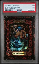 2023 BTC Genesis Bitcoin Exchange Box Toper Rainbow Holo PSA 7 NM #10 10/99