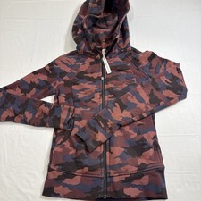 Lululemon WOMEN 2 PINK/BLUE/GRY Camo Scuba Full Zip Hoodie JACKET