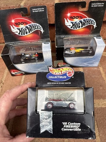 Hot Wheels 100% Series & ‘68 Custom Firebird Convertible w Redline Wheels Cases