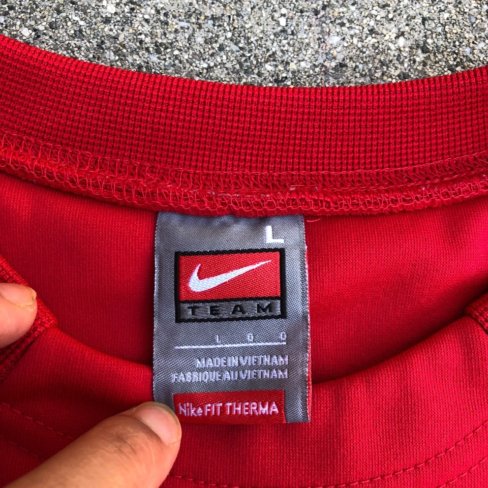 VTG Y2K 00s NIKE Team Seattle University Sweatshirt Men's LG Fit Therma Redhawks - Image 4 of 4