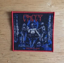 Cancer Shadow Gripped Red Border Woven Patch