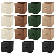 15 Pcs Cube Storage Bin Fabric Boxes 11 Inch Foldable Baskets Nursery Organiz...