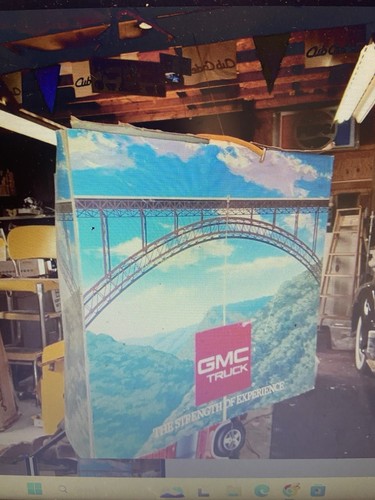 GMC Truck The Strength of Experience Ceiling Hanging Truck Cardboard Sign 1993 - Picture 4 of 18