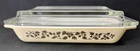 Vintage Pyrex Gold Acorn Leaves Space Saver Casserole 548-B with Lid ~ 1.25 Qt