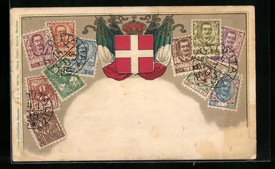 Italian Stamps, Postcard 