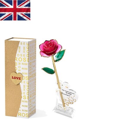 Handgefertigte 24K Gold getauchte Rose - zeitloses Geschenk zum Valentinstag & Jubiläum